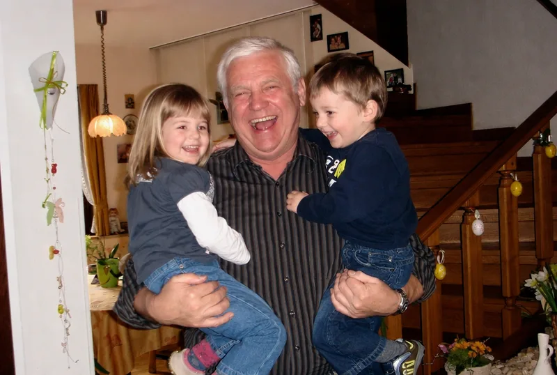 Terry with his grandchildren